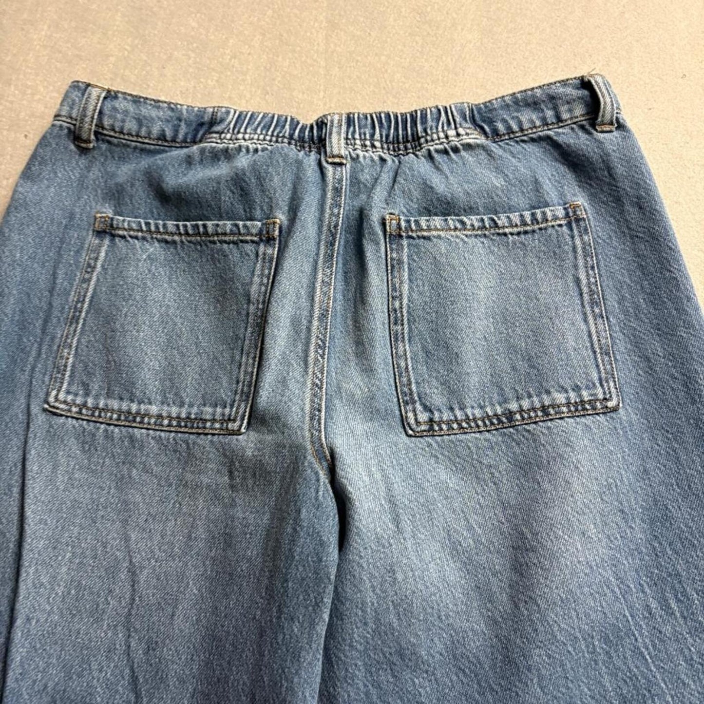 Celebrity Pink Carpenter Jeans Womens Medium Blue Denim Wide Leg Elastic Back