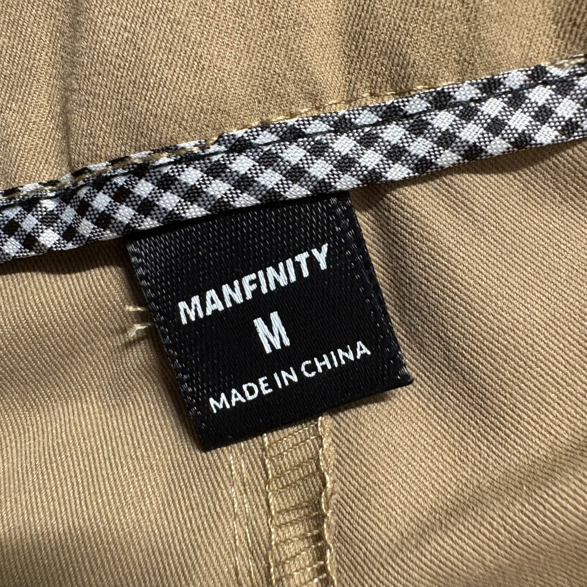 Manfinity Cargo Pants Mens Medium Brown Tan Sailor Button Front Utility Pockets