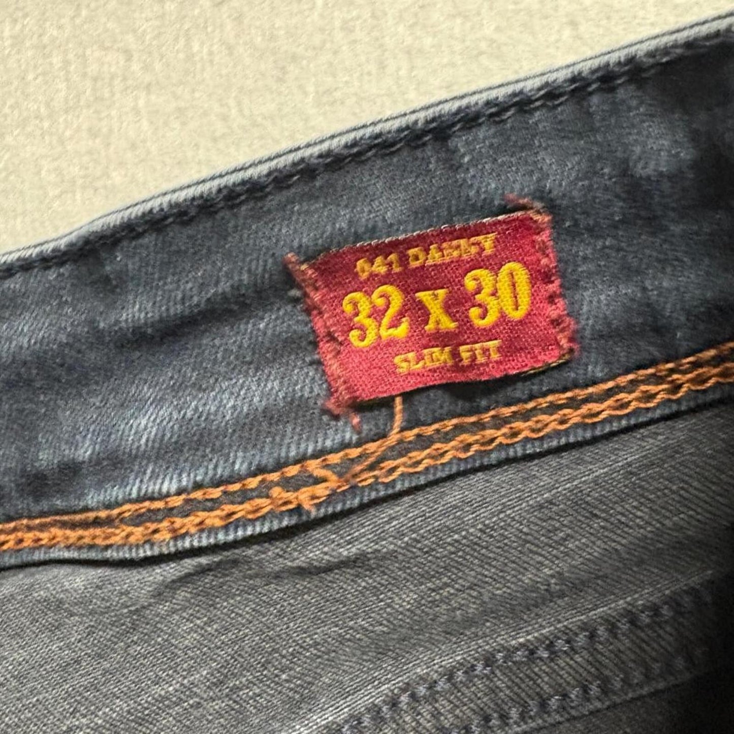 Colins Jeans Mens 32x30 Danny Slim Fit Low Rise Dark Wash Denim Blue 1056612