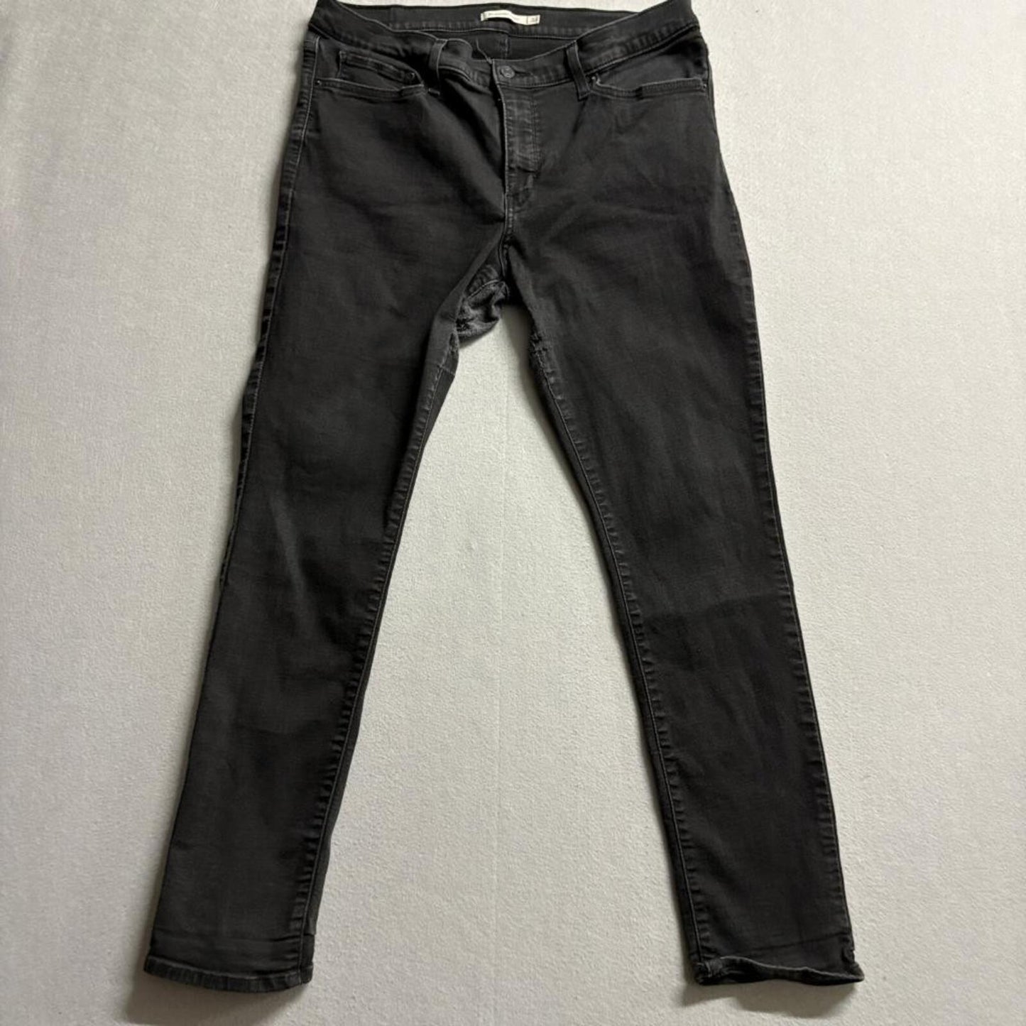 Levi's 311 Shaping Skinny Jeans Womens Size 33 Black Denim Stretch Pants 33x27