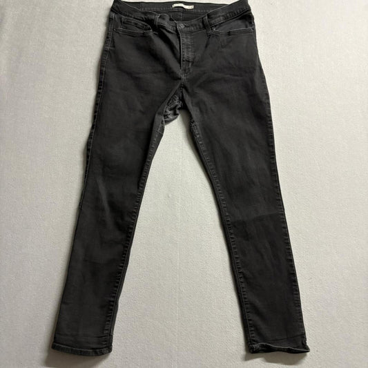 Levi's 311 Shaping Skinny Jeans Womens Size 33 Black Denim Stretch Pants 33x27