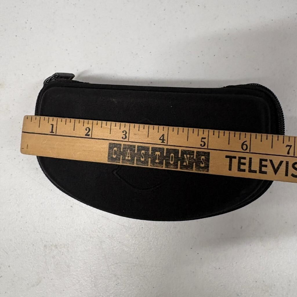 Harley Davidson Sunglasses Case Hard Zipper Foam Insert Black Eyeglass Storage