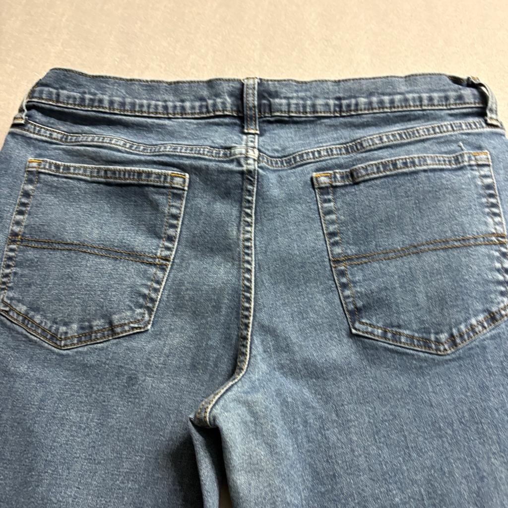 Member's Mark Jeans Mens 38x30 Blue Straight Fit Premium Stretch Denim TORN