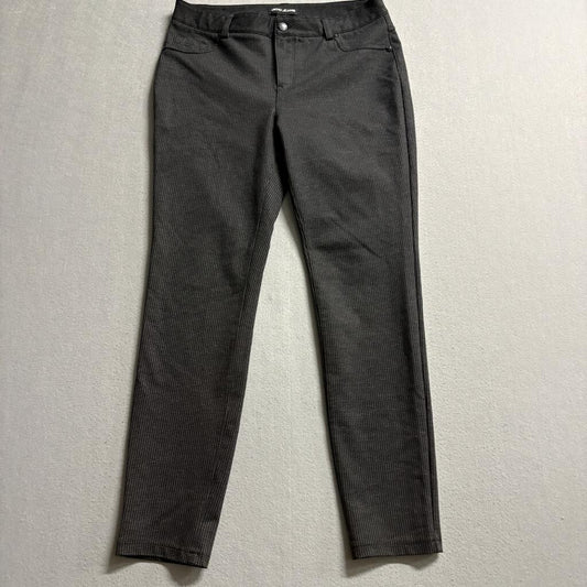 DKNY Jeans Womens Pants Size Medium Gray Houndstooth Stretch Skinny Leg Ankle
