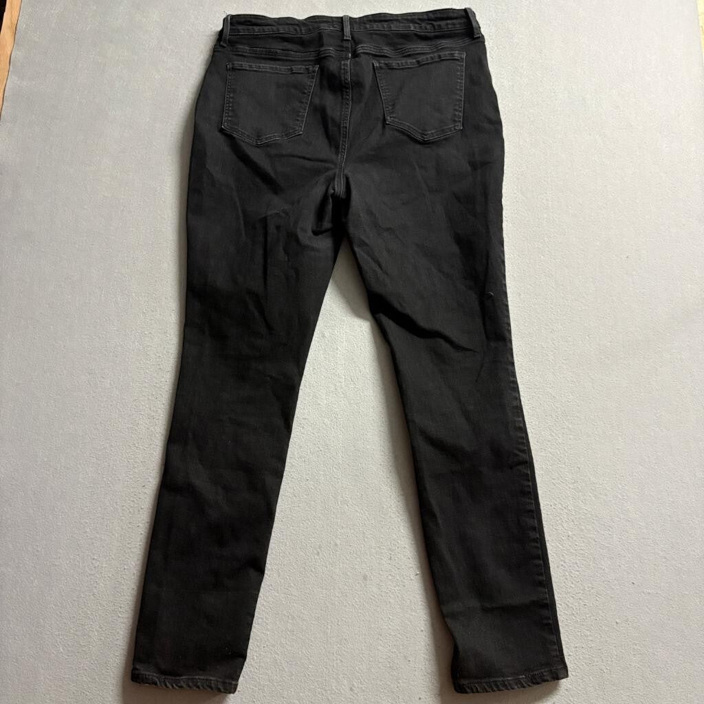 NYDJ Alina Legging Jeans Womens 14 Black Lift Tuck Stretch Denim Skinny