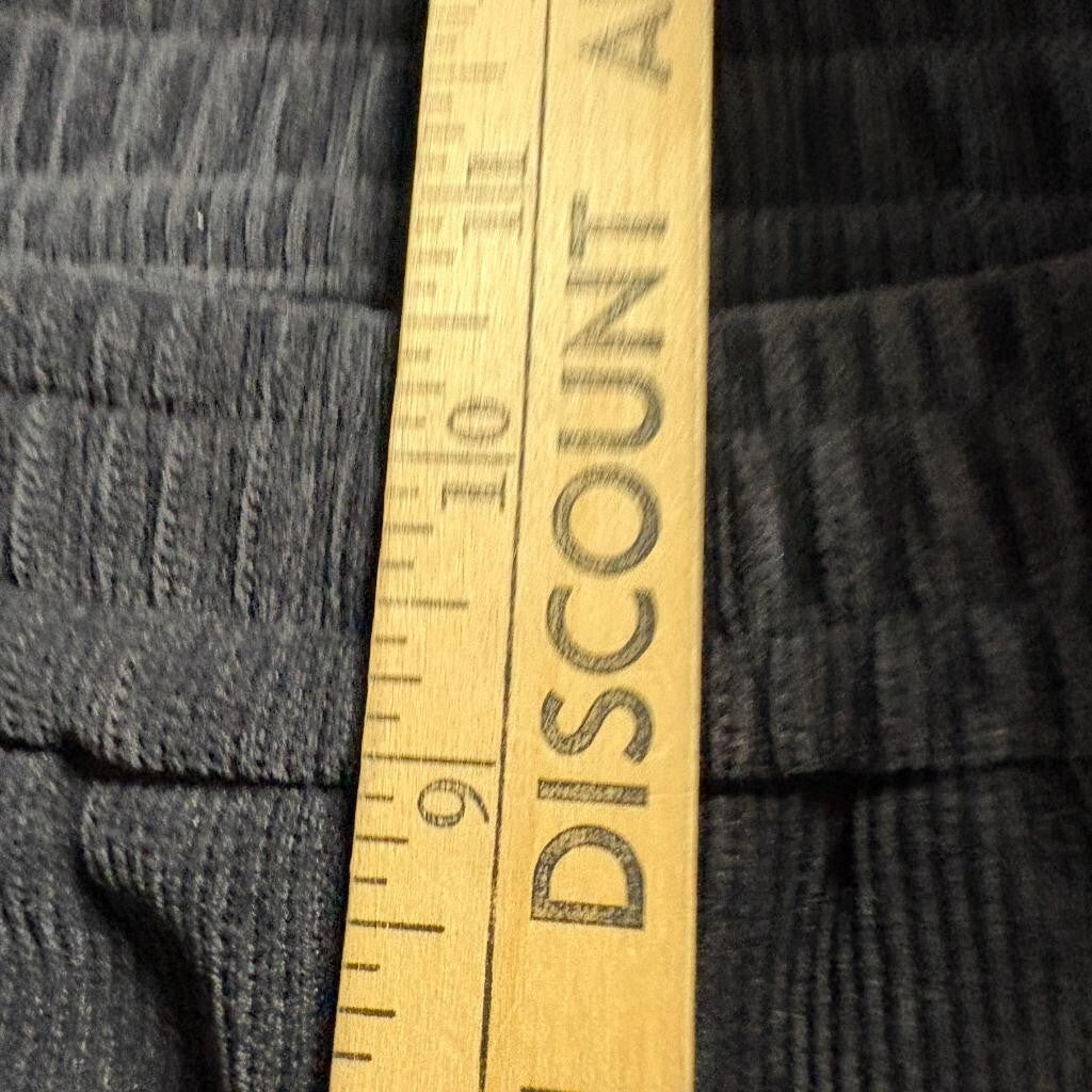 Sanhaijing Gray Corduroy Jogger Pants Womens Medium Elastic Waist Tapered