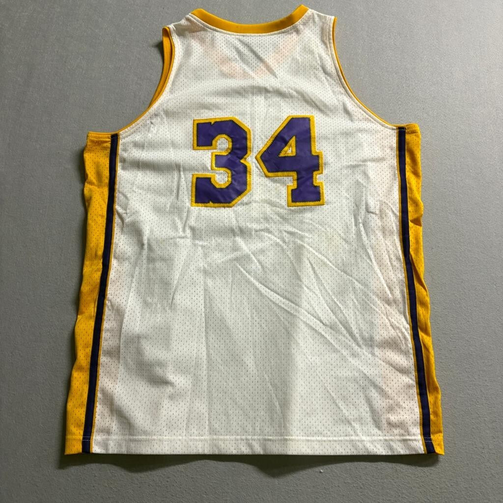 Shaquille O'Neal Los Angeles Lakers Jersey Mens L White Mesh #34 ACMI
