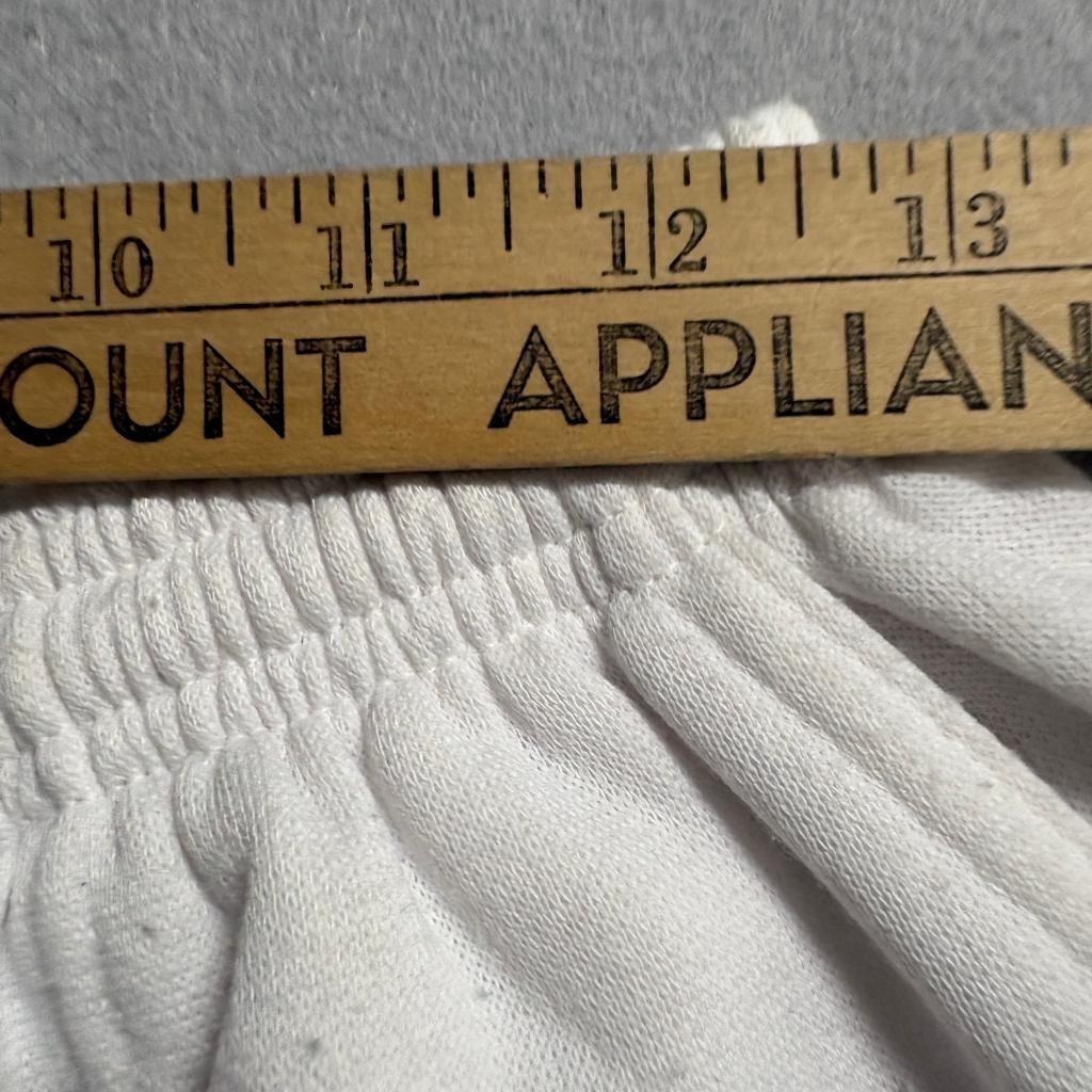 Vintage Sweat Shorts Womens Large White Fleece Cotton Blend Made in USA