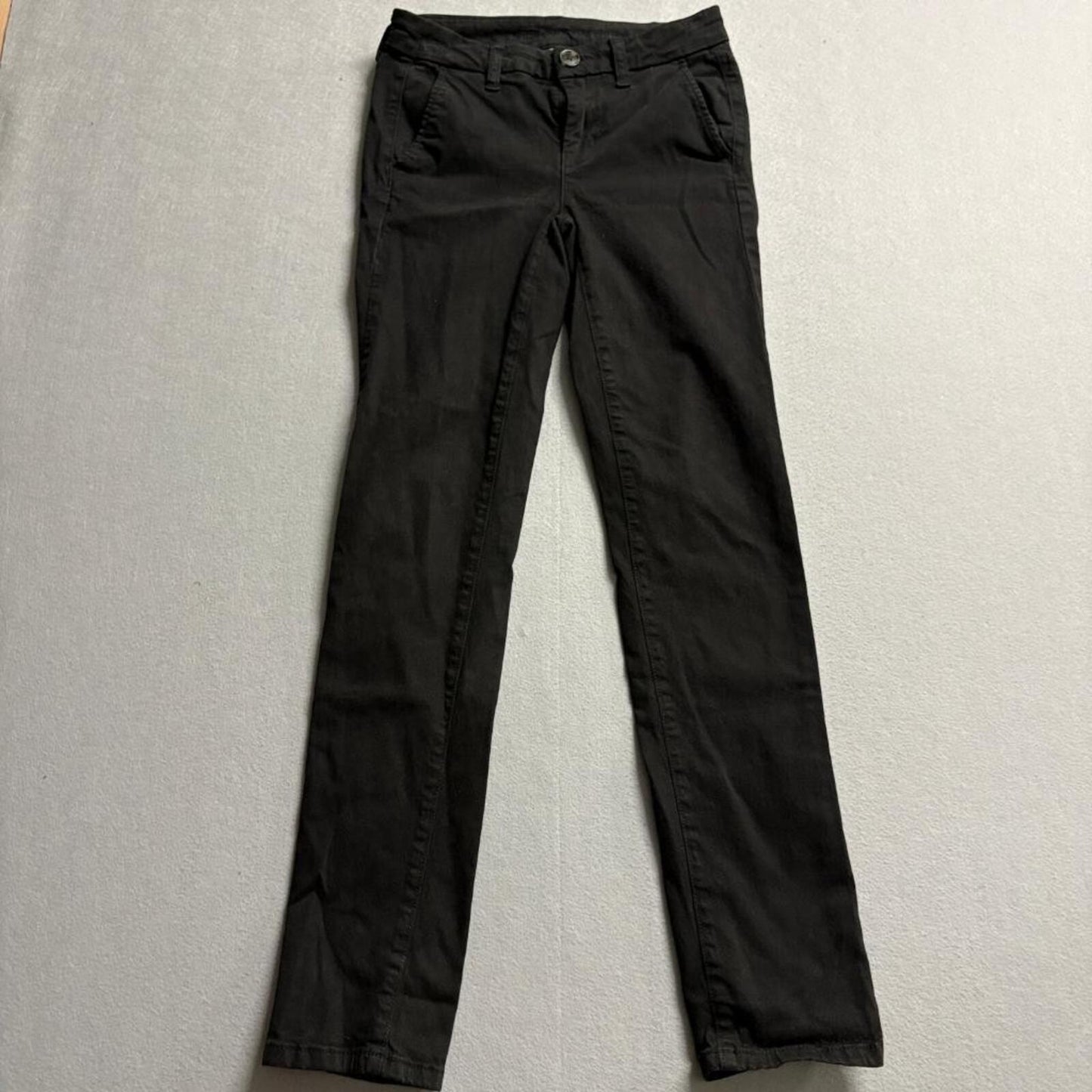 American Eagle Outfitters Skinny Pants Womens 0 Black Stretch Chino Casual