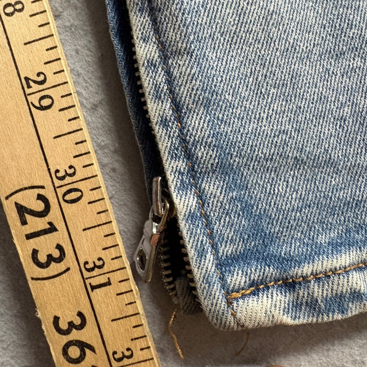 Fashion Nova Men Novamen Distressed Skinny Jeans Blue Denim Ankle Zip Size 32
