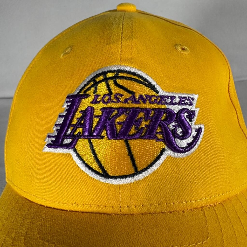 Los Angeles Lakers New Era Hat Cap Mens Adult Yellow Purple Embroidered