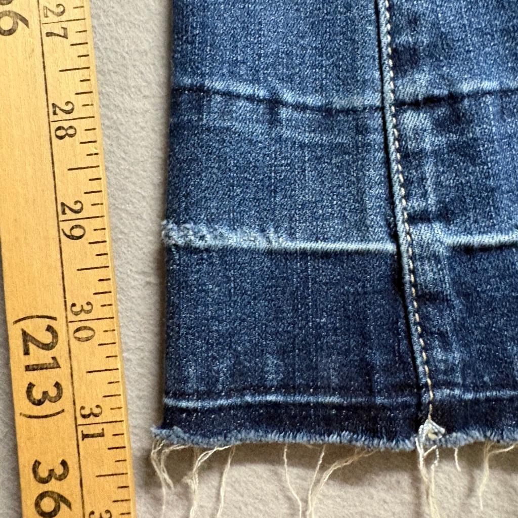 Vipones Distressed Flare Jeans Womens Size 6 Blue Denim Ripped Knee Frayed Hem