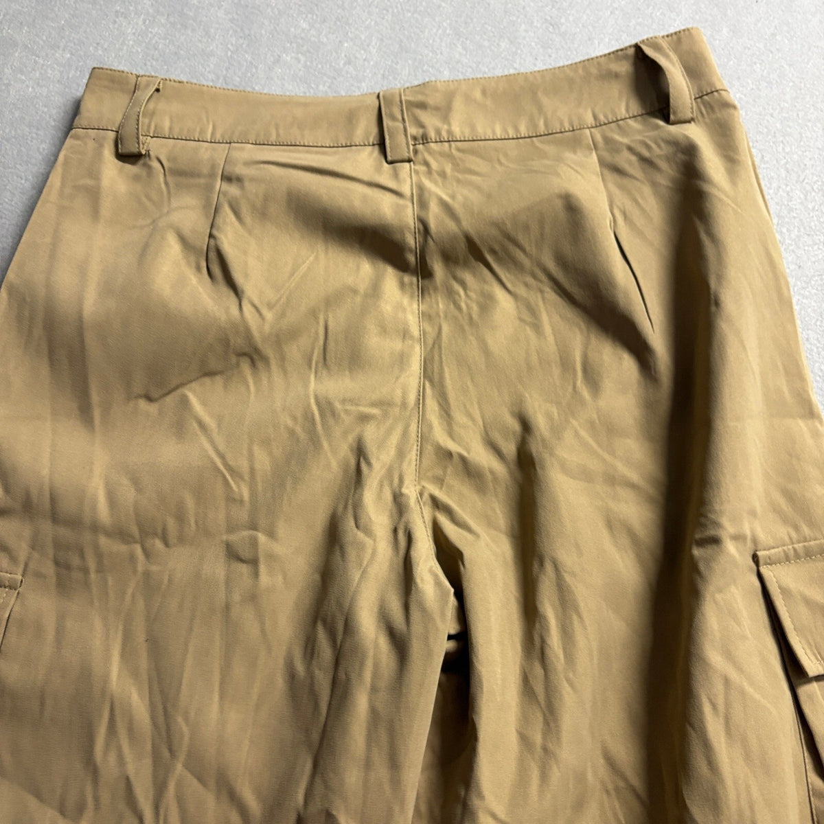 Manfinity Cargo Pants Mens Medium Brown Tan Sailor Button Front Utility Pockets