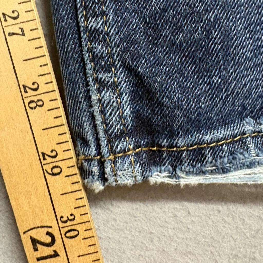 Levis 512 Slim Taper Jeans Mens 32x32 Blue Denim Stretch Water Less Distressed