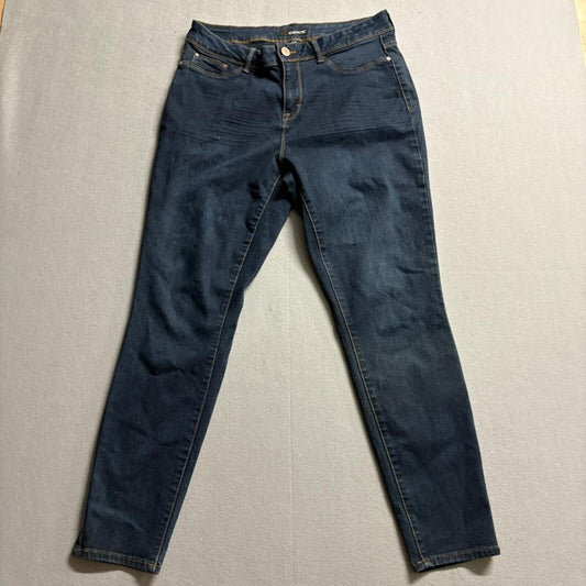 Jordache Skinny Jeans Womens 16W Dark Wash Blue Stretch Denim High Rise