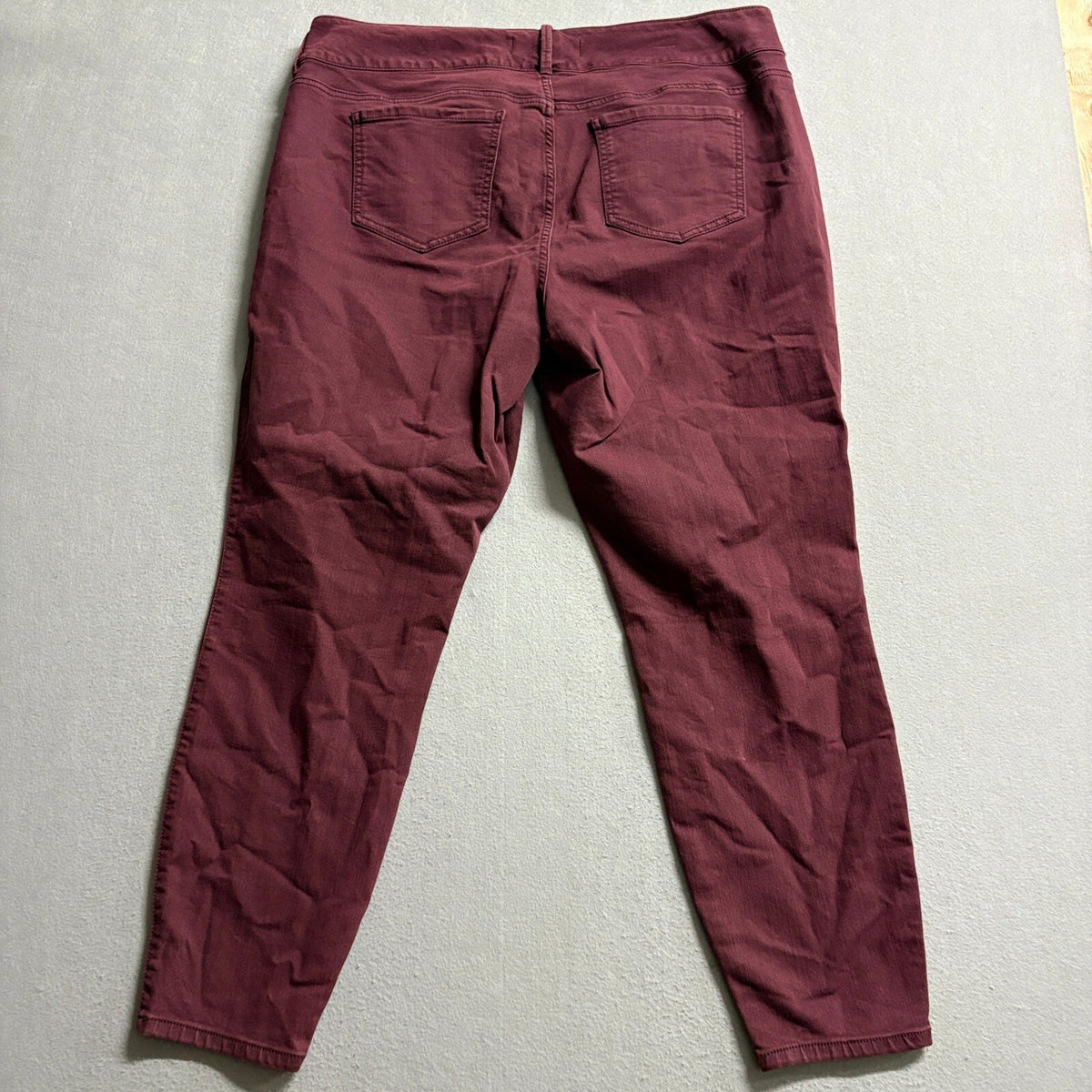 Torrid Womens Jeggings Size 20R Burgundy Red Zip Pocket Stretch Skinny Jeans
