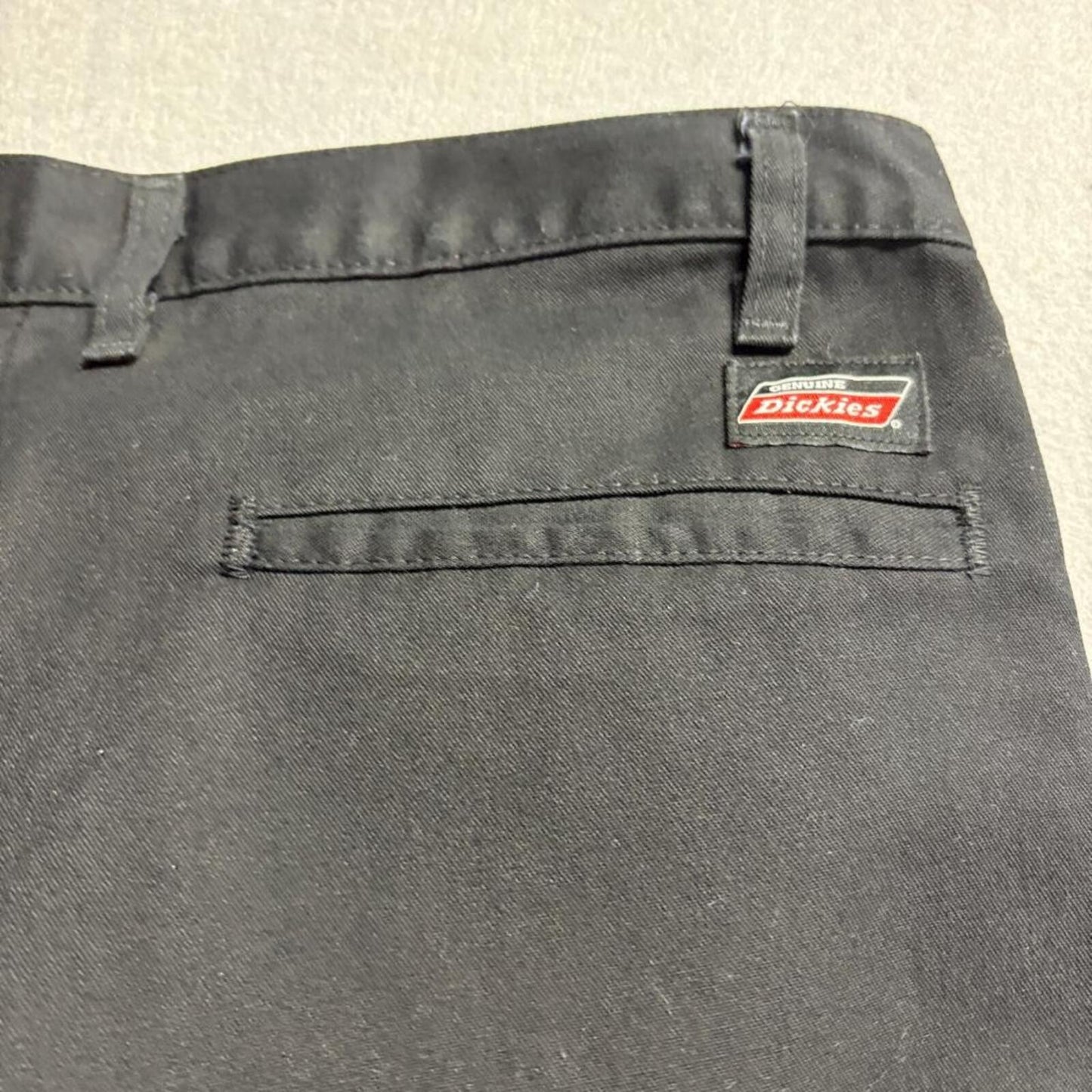 Genuine Dickies Women Black Work Pants Size 30x32 Straight Leg Twill Chino
