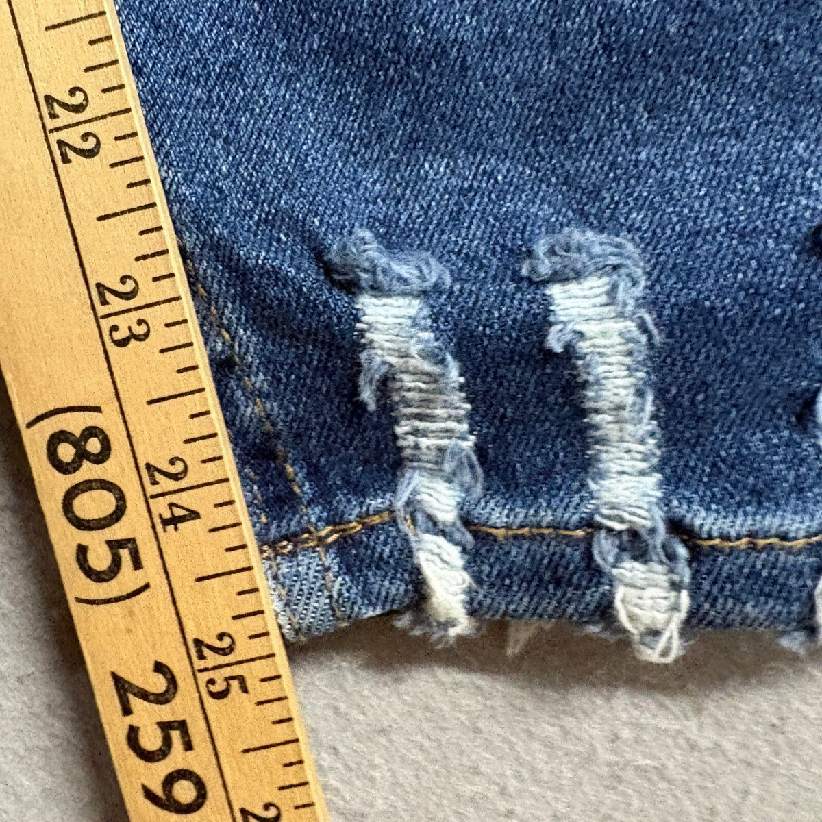 Haute Curve Premium Denim Distressed Skinny Jeans Womens Plus Size 18 Blue