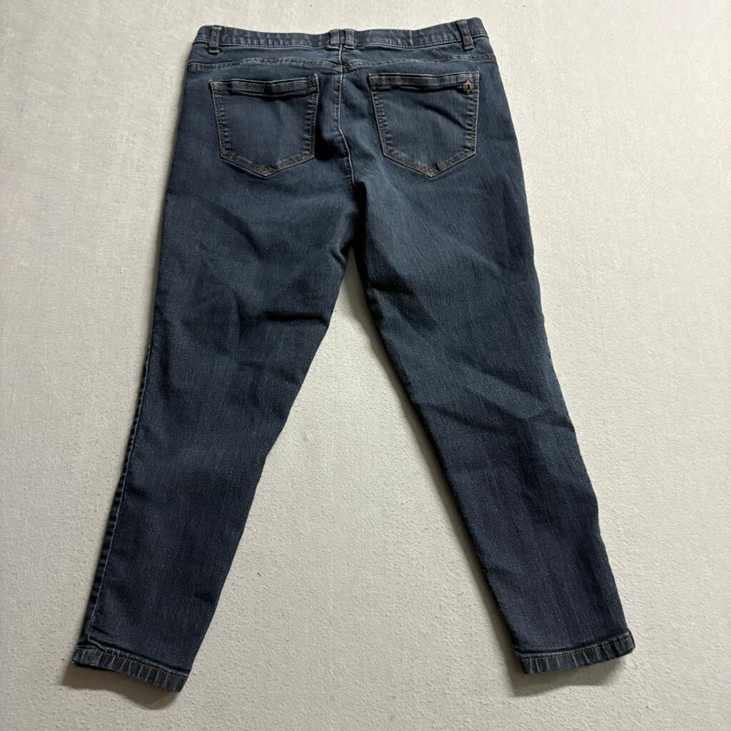 Democracy Ab Technology Skinny Jeans Womens 10P Blue Stretch Denim Crop Ankle