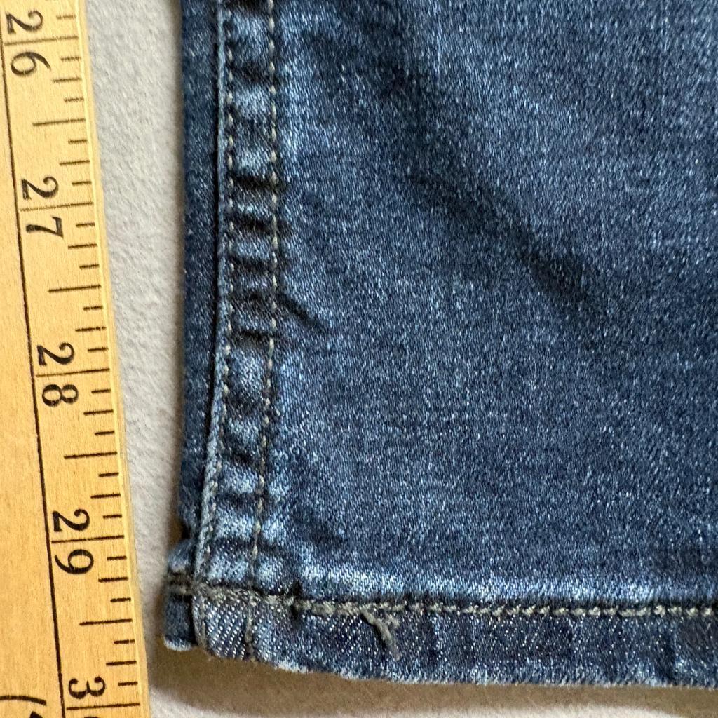 Devil-Dog Dungarees Slim Straight Jeans Mens 36x30 Blue Stretch Denim