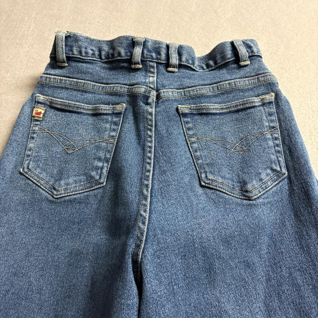 Gloria Vanderbilt Signature Label Jeans Womens 10 Long Blue Denim High Rise Mom