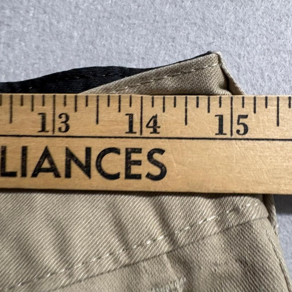 Dickies Flex Girls Khaki Chino Pants Size 14 School Uniform Beige Flat Front
