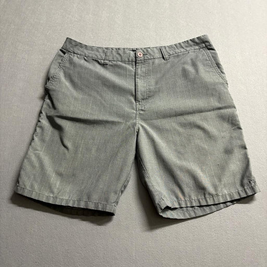 O'Neill Hybrid Shorts Mens 40 Gray Pinstripe Boardshorts Walkshorts Polyester