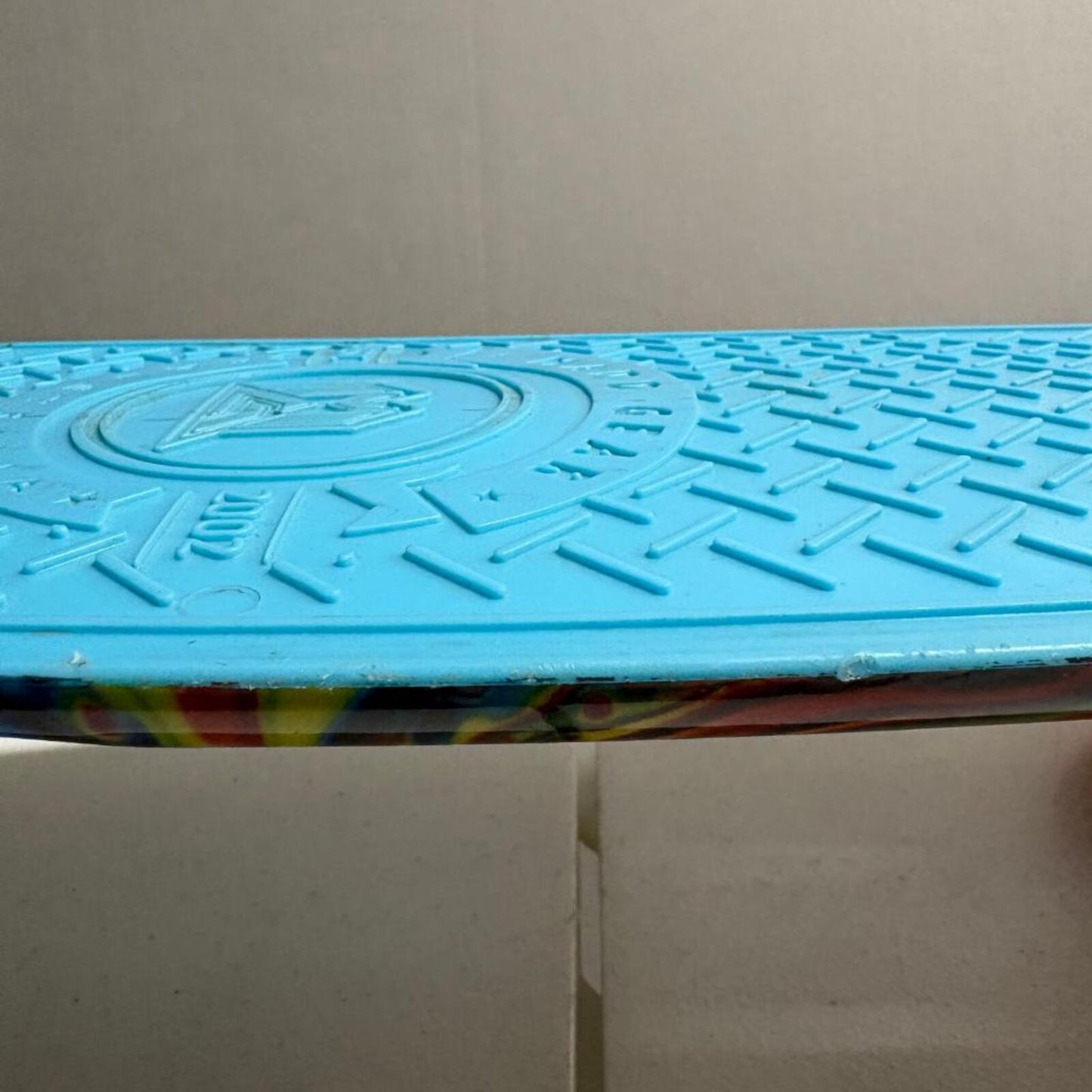 Madd Gear Retro Plastic Cruiser Skateboard 22 Inch Blue Deck Tie Dye Bottom
