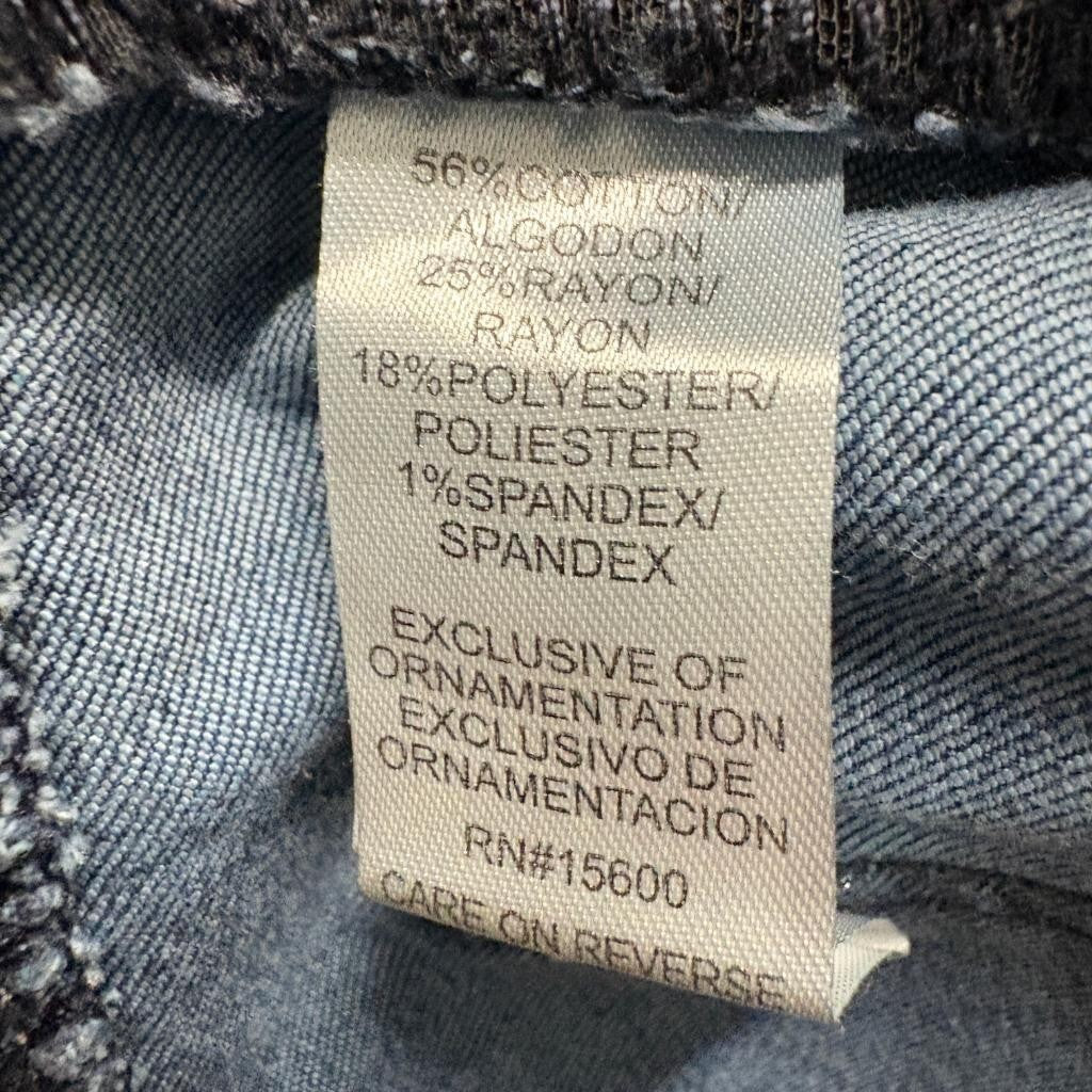 Democracy Ab Technology Crop Jeans Womens 16W Blue Denim Stretch Rolled Cuff