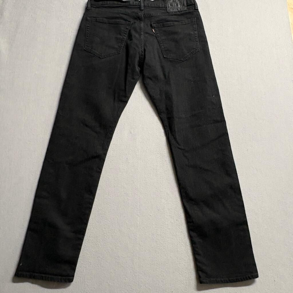 Levis 511 Slim Fit Black Jeans Mens 33x32 Actual 33x30 Stretch Denim