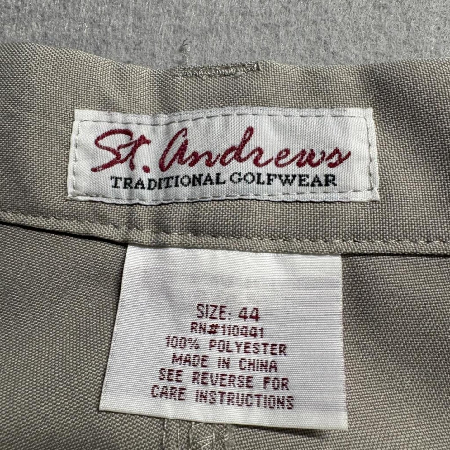 St Andrews Traditional Golfwear Knickers Mens 44 Beige Polyester Golf Pants