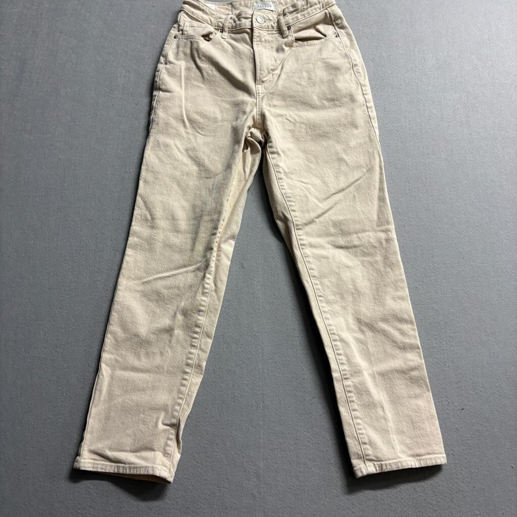 PacSun Curve Straight Jeans Womens 25 Beige Tan Denim High Rise Pants