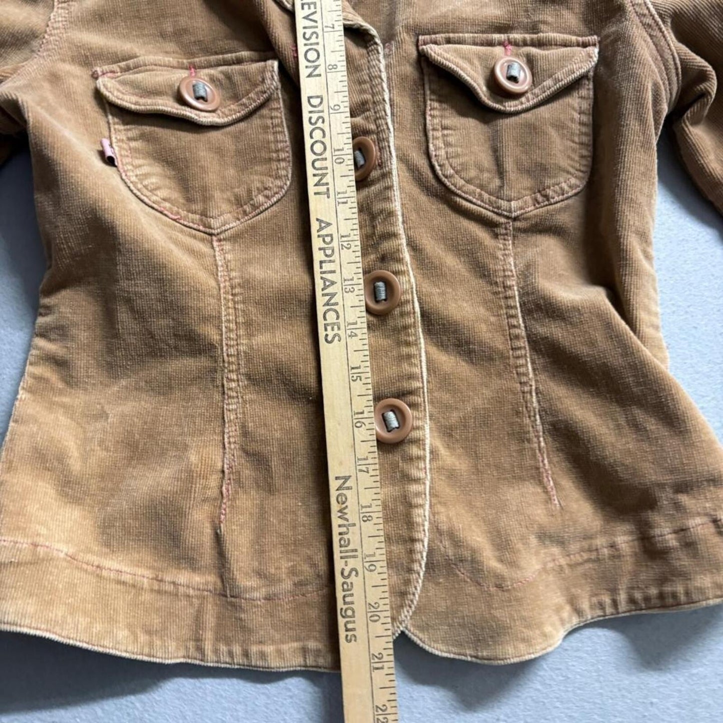 Romeo & Juliet Couture Corduroy Jacket Womens Medium Brown Cotton Stretch Y2K