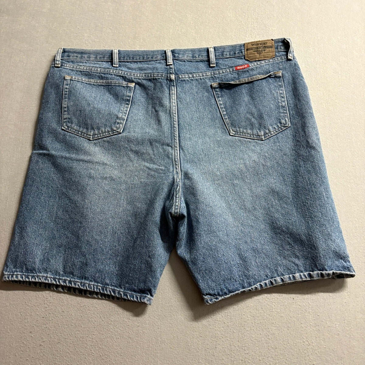Wrangler Denim Shorts Mens 48 Regular Blue Jeans Relaxed Fit 606W1MS Cotton