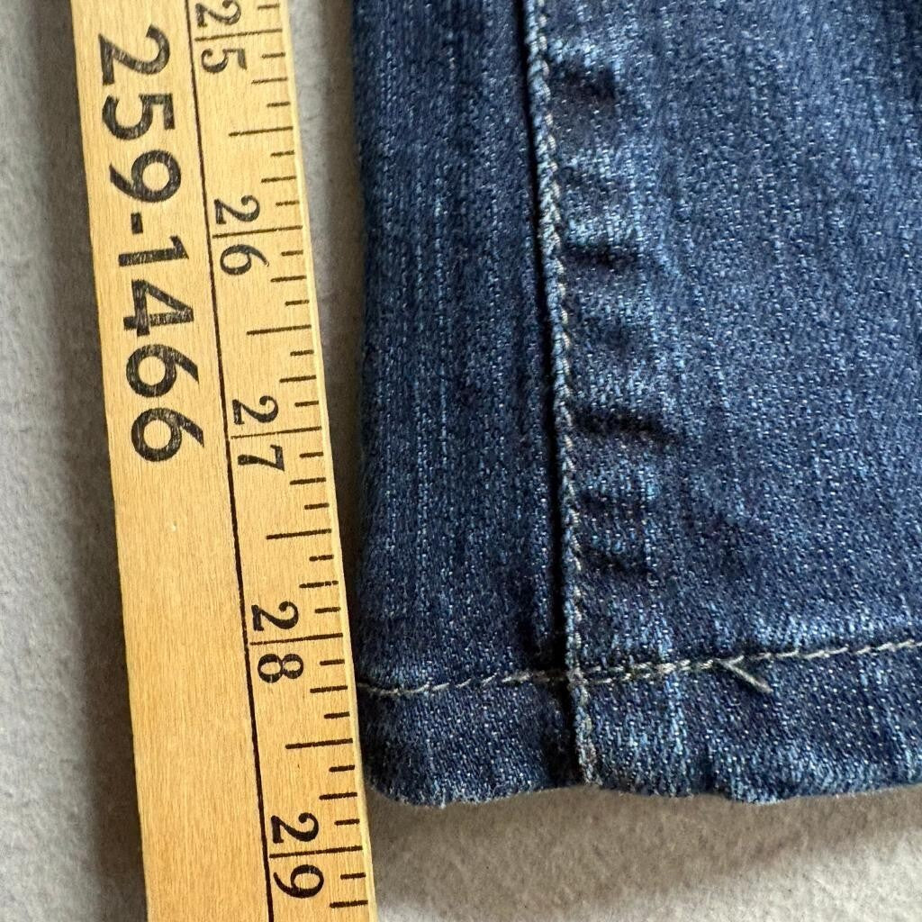 1717 Los Angeles Belle Bootcut Jeans Womens 29 Blue Denim Whiskered Stretch