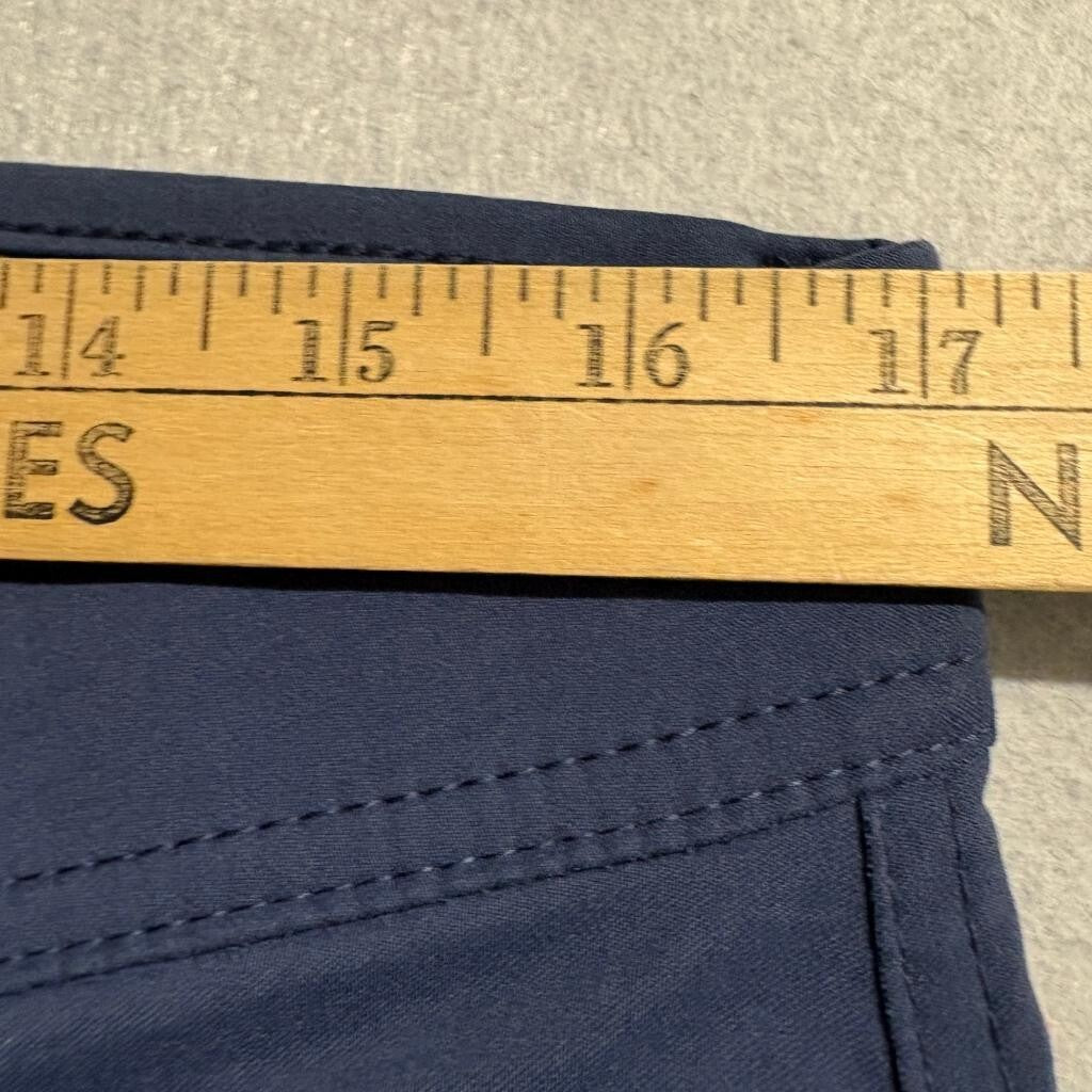 Weatherproof Vintage Mens 34x30 Blue Nylon Spandex Stretch 5 Pocket Pants
