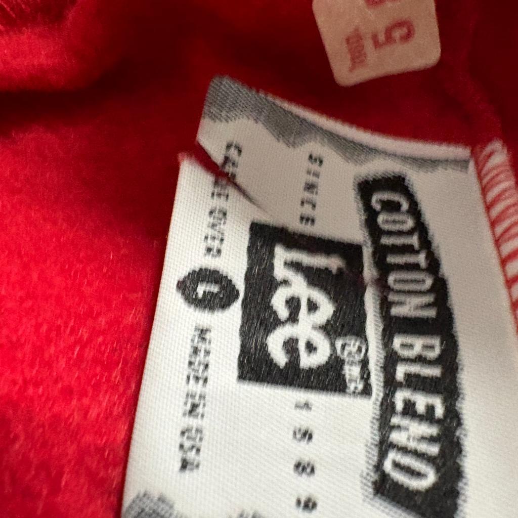 Vintage Lee Sweat Shorts Mens Large Red Cotton Blend Fleece Drawstring Made in
