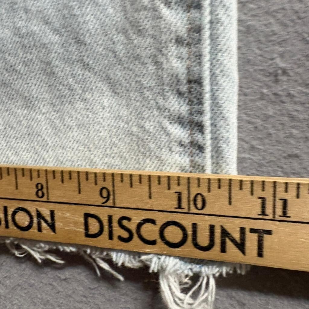 And Now This Womens Jeans Size 30 Light Wash Raw Hem Wide Leg Denim High Rise