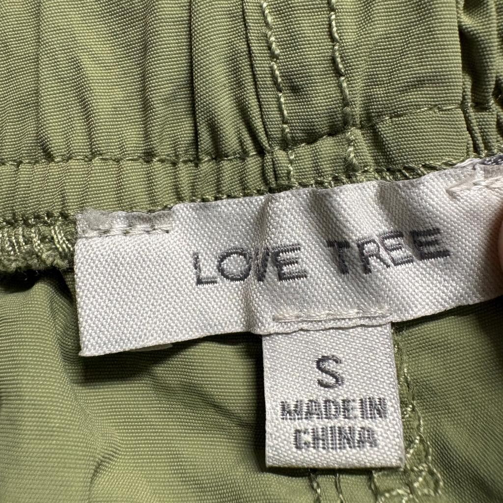 Love Tree Cargo Pants Womens Small Green Nylon Parachute Jogger Gorpcore
