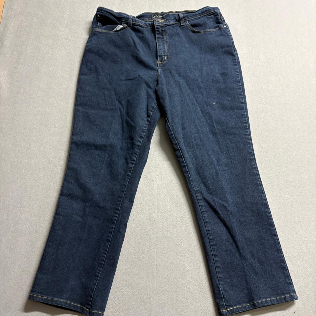 Lee Relaxed Fit Jeans Womens 16 Short Blue Denim Stretch Straight Leg Pants