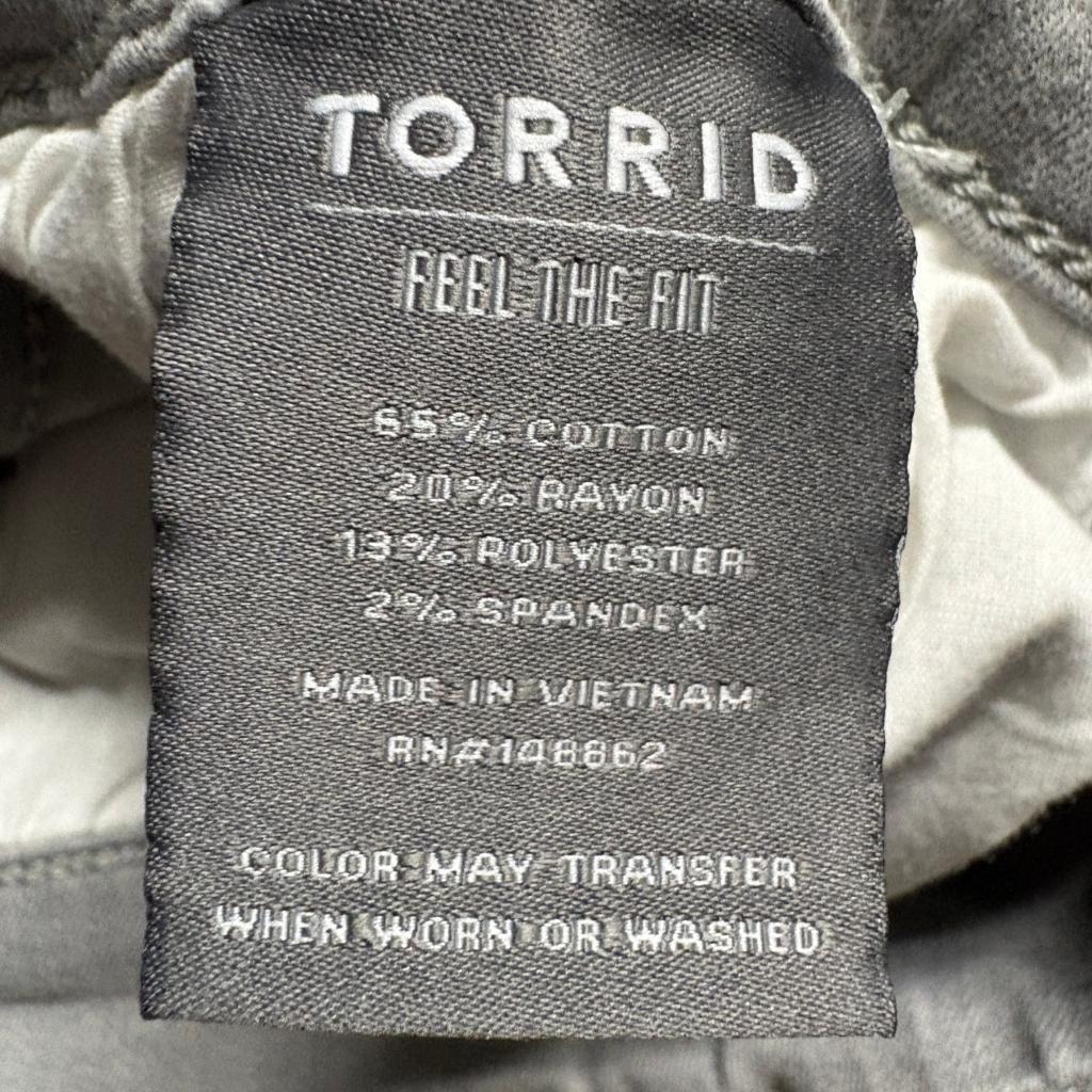 Torrid Super Soft Jegging Gray Distressed Skinny Jeans Womens Plus Size 22R