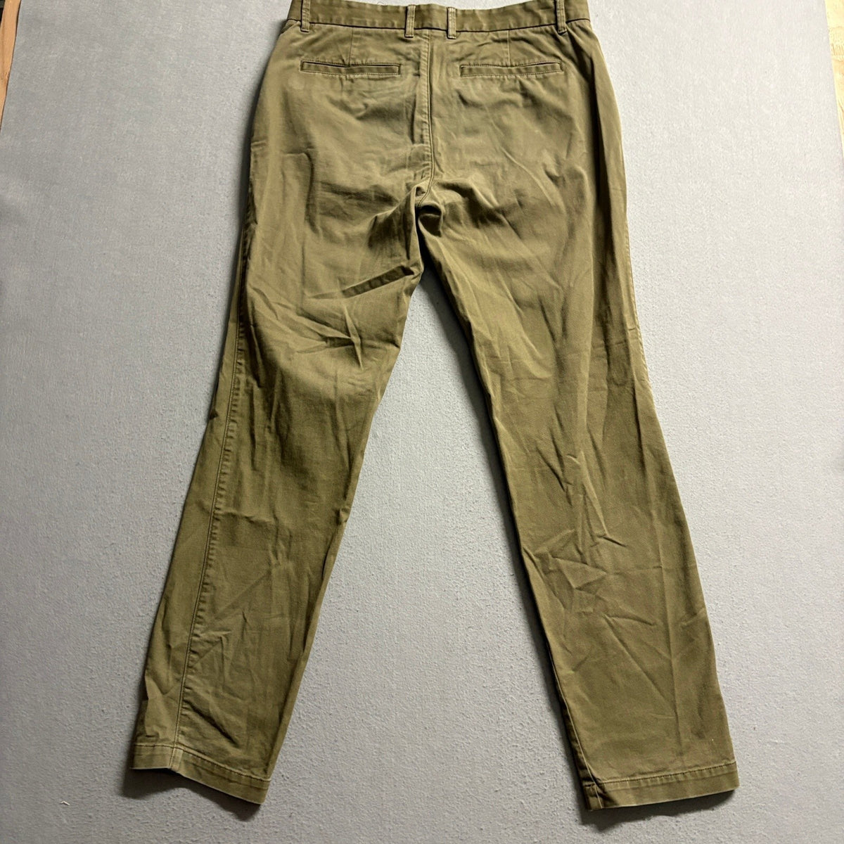 Everlane Chino Pants Mens 32x32 Green Olive Casual Slim Fit Flat Front Cotton