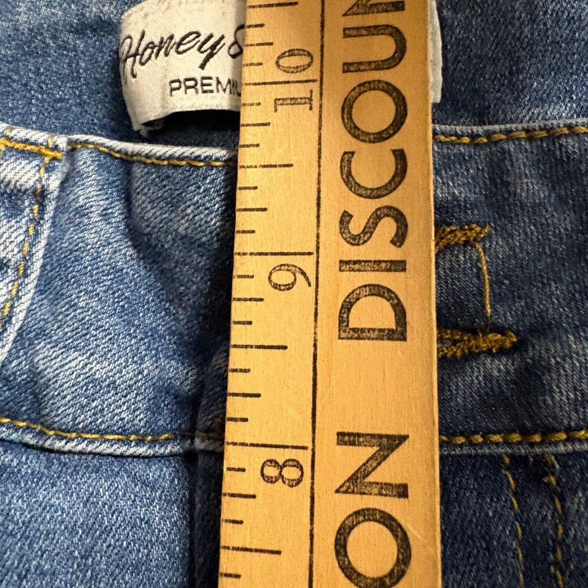 Honey & Bristle Womens Raw Hem Ankle Jeans Size 4P Blue Denim Stretch Crop