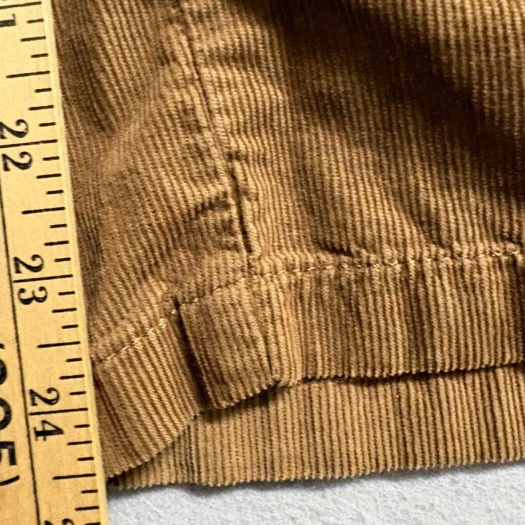 Max Studio London Corduroy Pants Womens 14 Brown Wide Leg Crop Cotton