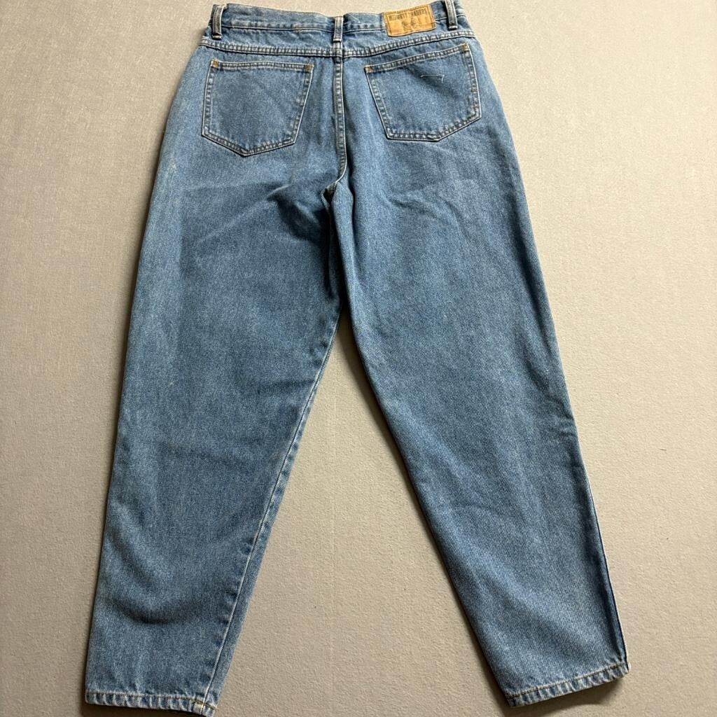 Midwest Traders Vintage Mom Jeans Womens 16 Petite Blue Denim High Rise Tapered