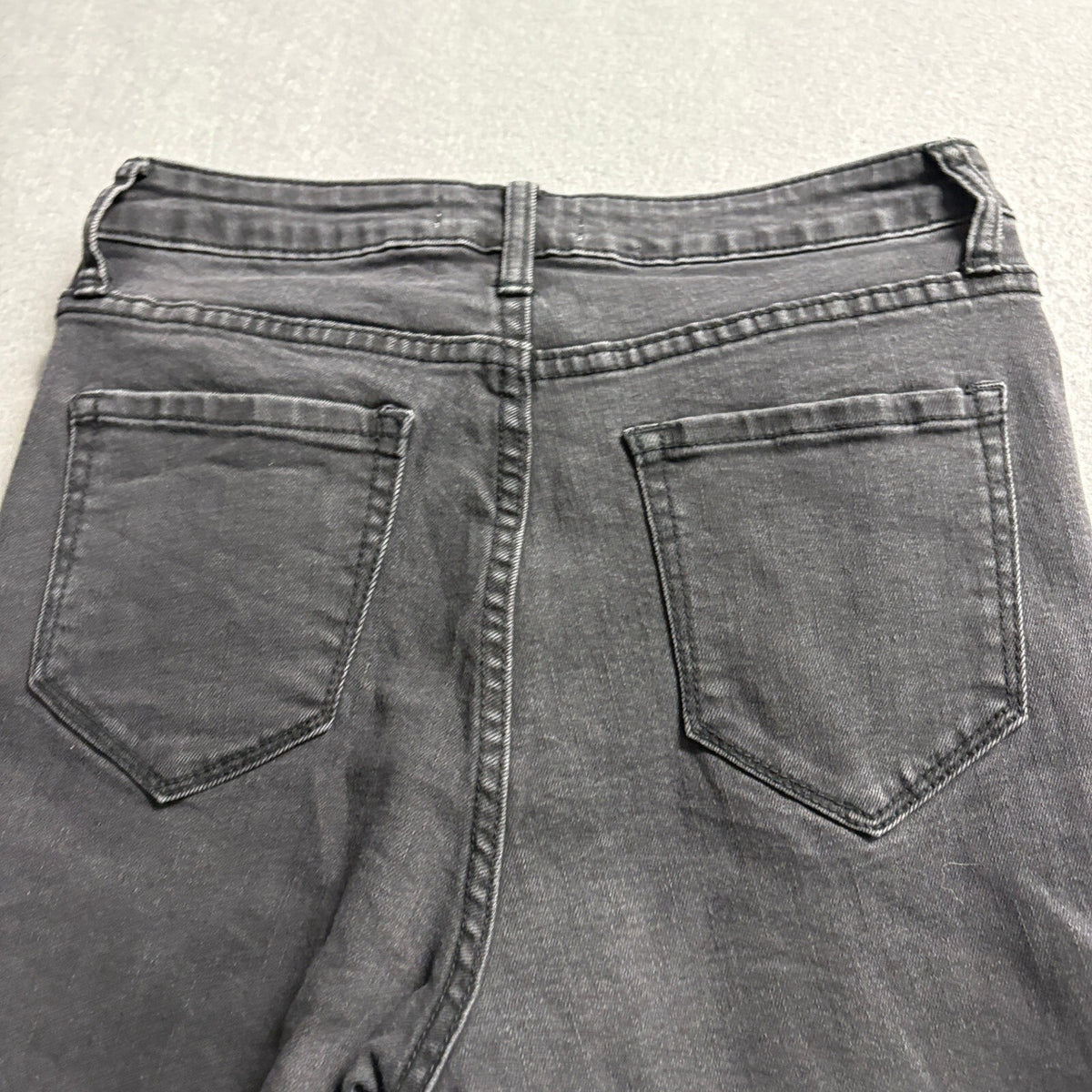 Carly Jean Los Angeles Womens Danny High Rise Raw Hem Button Fly Jeans Size