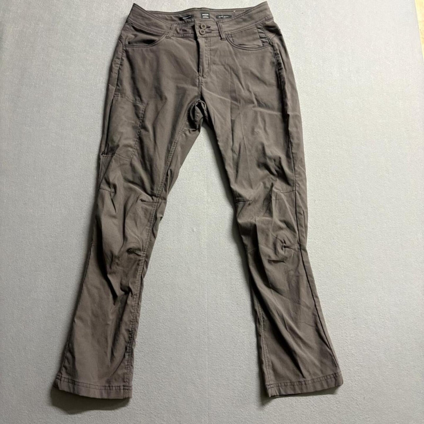 Prana Halle Pants Womens 8 Regular Brown Straight Fit Stretch Hiking Outdoor