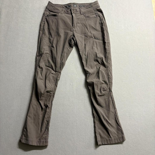 Prana Halle Pants Womens 8 Regular Brown Straight Fit Stretch Hiking Outdoor