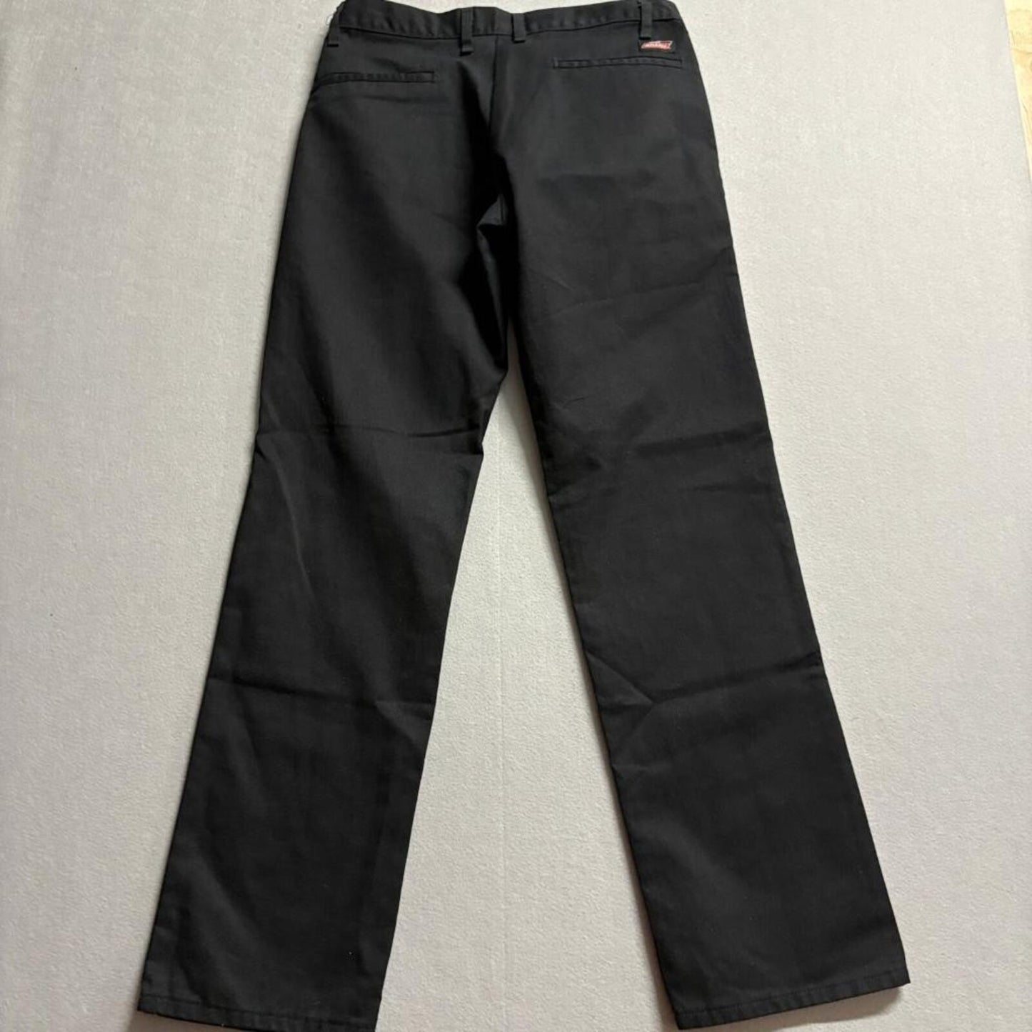 Genuine Dickies Women Black Work Pants Size 30x32 Straight Leg Twill Chino
