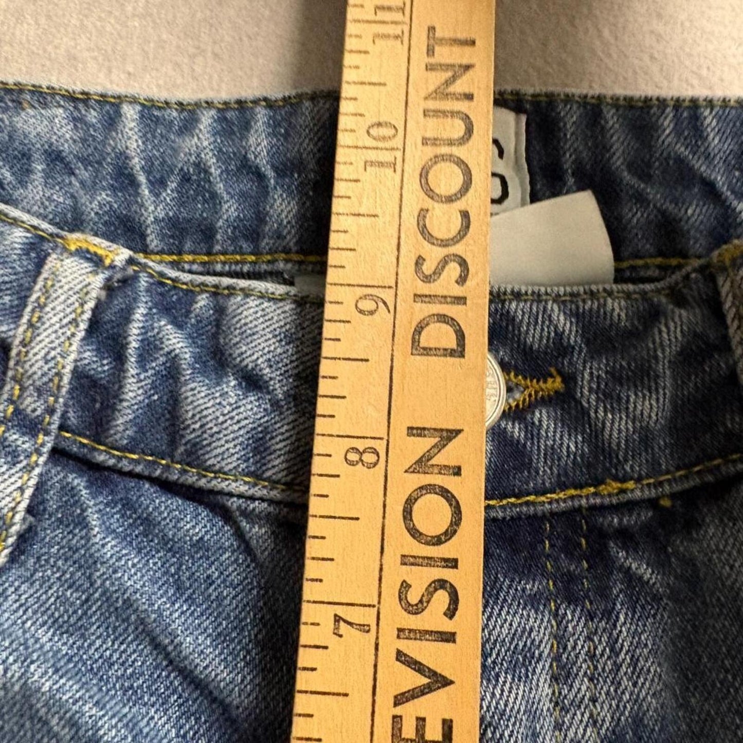 BDG Urban Outfitters Jessye Two Tone Colorblock Straight Jeans Womens 28x28 Raw